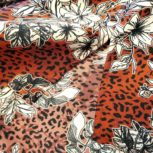 Amanda Uprichard Cheetah Leopard Floral Satin Mini Dress - Picture 7 of 10